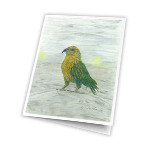 Featuring a detailed print of my original New Zealand Kia painting, this greeting card captures the charm of one of Aotearoa’s most beloved native birds. Featuring a detailed print of my original New Zealand Kia painting, this greeting card captures the charm of one of Aotearoa’s most beloved native birds.