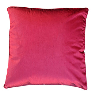 A rich red satin cushion A rich red satin cushion