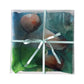 Blue and Green floral silk scarf