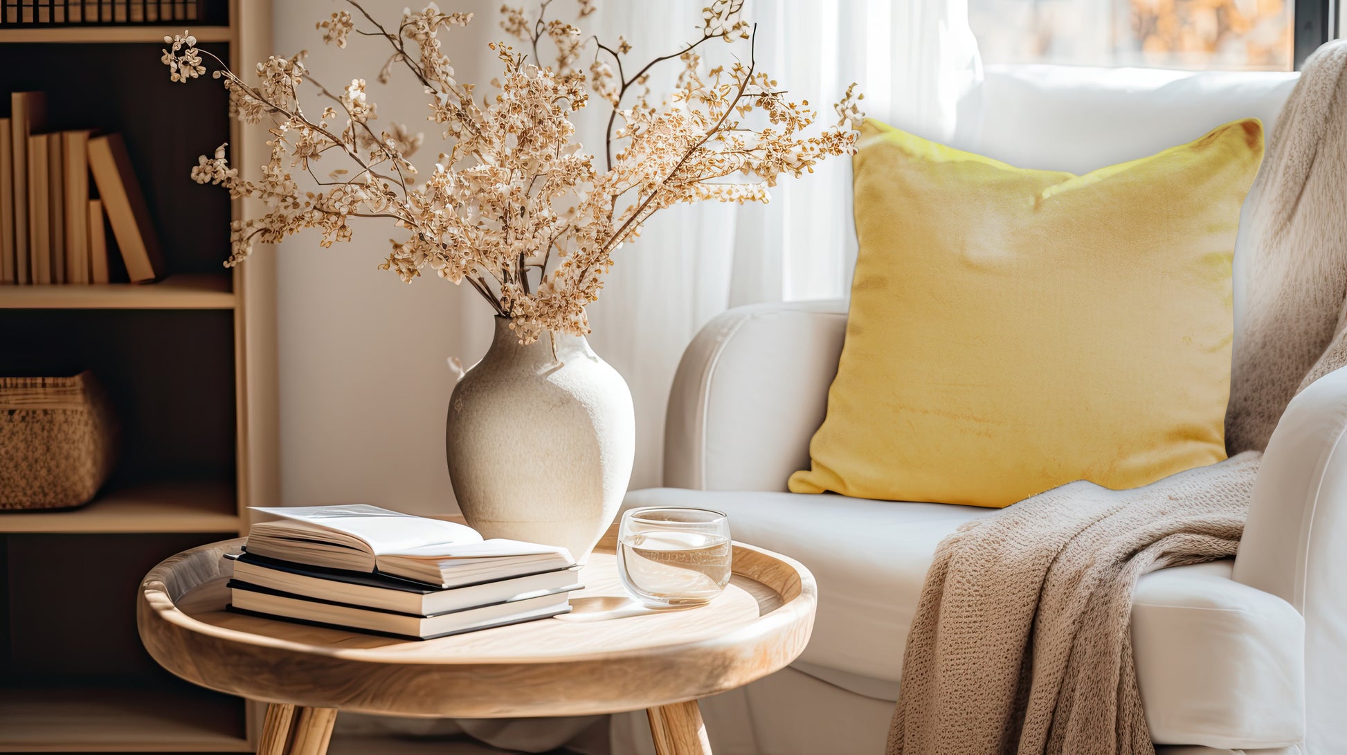 A bright gold velvet cushion with a plain design.