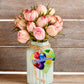 A wooden Keepsake Heart Tag with a balloon design and Congratulations written across the middle.