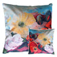 Printed on a stylish linen look fabric, this cushion showcases bright, vibrant blooms that add a fresh and artistic touch to any space.