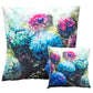 Printed on a stylish velvet look fabric, this cushion captures the vibrant beauty of hydrangeas, adding a fresh and artistic touch to any space.