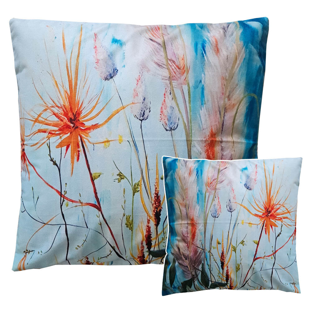Printed on a stylish velvet fabric, this cushion captures the essence of coastal beauty, making it a perfect addition to any space.
