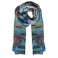 Cotton scarf featuring dune grasses in beautiful blue colours.