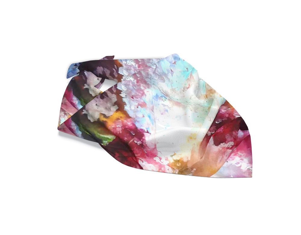Hydrangea Gold Silk Scarf