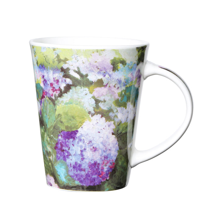 Mug with floral design on a white background