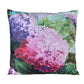 Decorative pillow with floral design on a white background