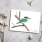 Featuring a detailed print of my original New Zealand Kingfisher painting, this greeting card captures the charm of one of Aotearoa’s most beloved native birds