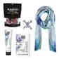 A Lavender themed gift box with Lavender cotton printed scarf, hand cream and soap.