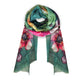A merino wool scarf with a manuka flower design, artwork is take from original artworks from Christina Maassen Art