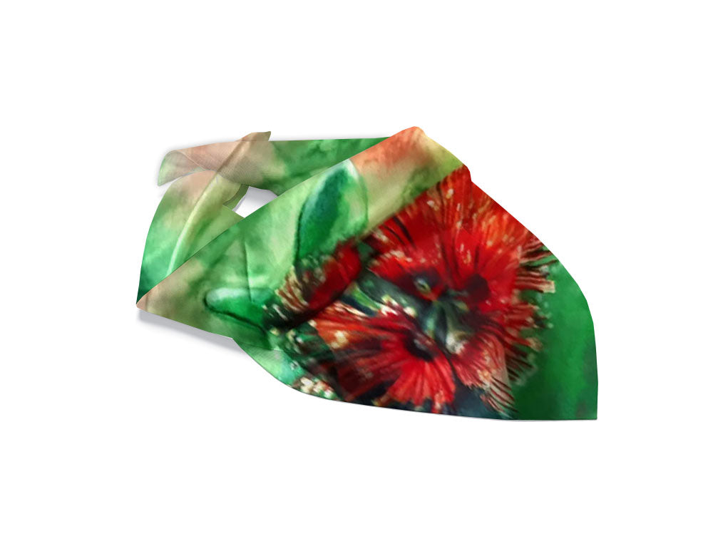 Pohutakawa Silk Scarf