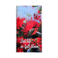 A pocket notebook with a pohutukawa design