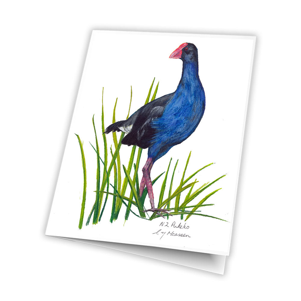 Featuring a detailed print of my original New Zealand Pukeko drawing, this greeting card captures the charm of one of Aotearoa’s most beloved native birds