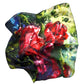Red rose silk neck scarf 