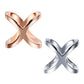 Scarf ring metal in silver and gold 