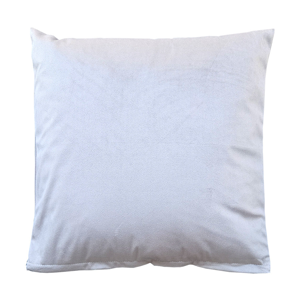 A Silver velvet plain cushion
