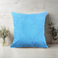 A soft Aqua velvet cushion