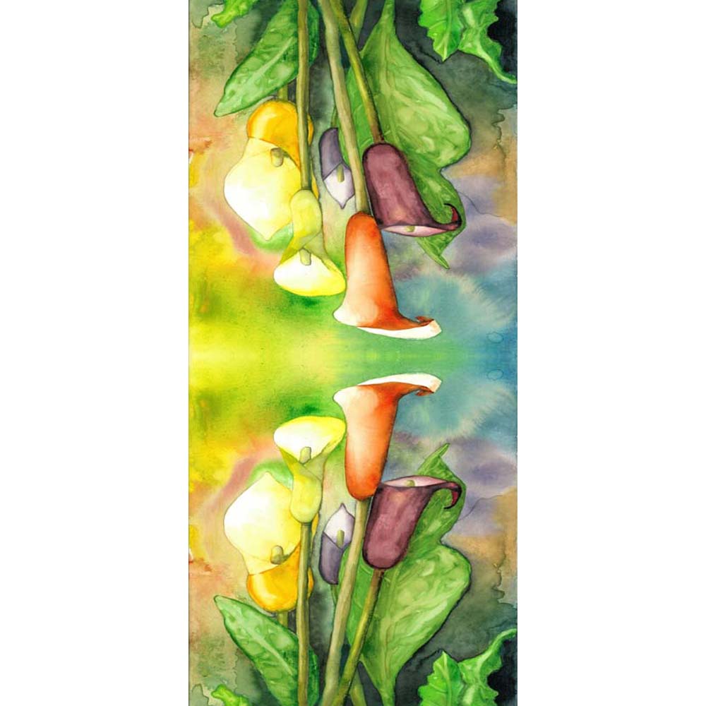 Calla Lillies Cotton Scarf – Flowery - Main Image