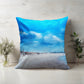 Printed on a stylish linen look fabric, this cushion captures the essence of the surf club, bringing a refreshing and tranquil vibe to any space.