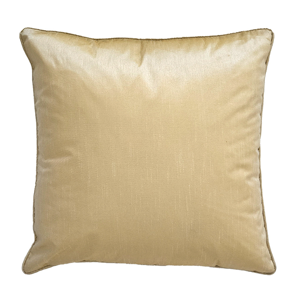 White gold satin cushion