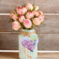 A wooden heart gift tag with a pink rose design and the message you're so special.